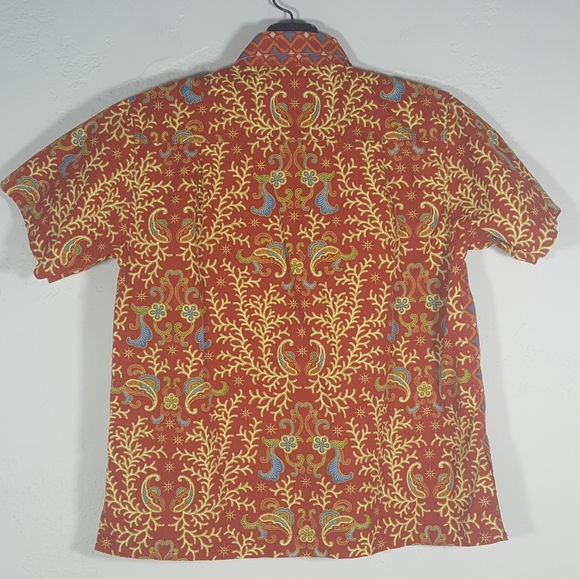 Batik Keris Red And Gold Sz Kids XL - Picture 2 of 5